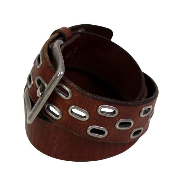 B.A.D. BROWN GENUINE LEATHER 1 3/8"Wd DRESS CASUAL MEN'S BELT Size 36 (*19 - Picture 3 of 13